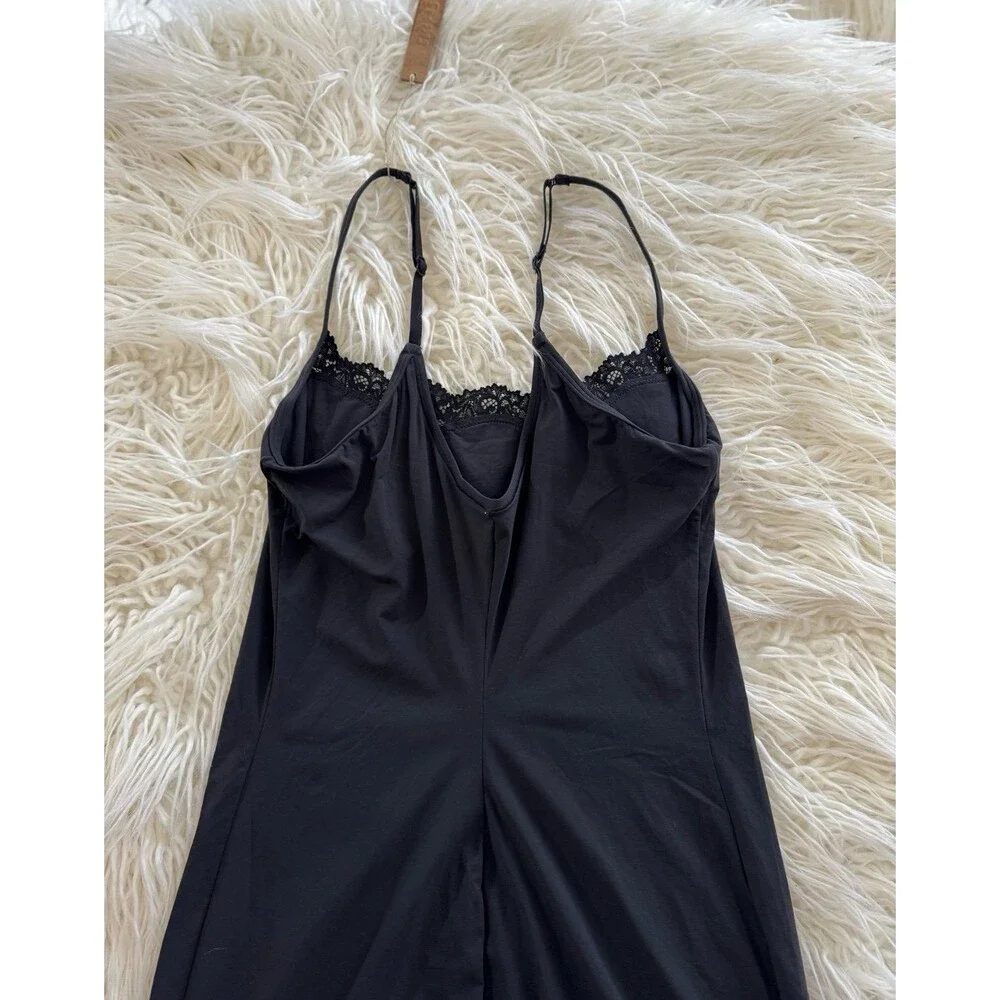 Skims Fits Everybody Lace Slip Dress Onyx Size Large - Picture 7 of 9